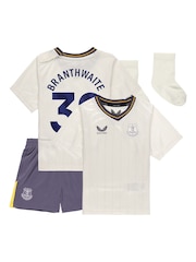 Castore White Everton Third Baby Kit 2024-25 Branthwaite 32 Football Shirt - Image 1 of 3