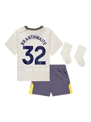 Castore White Everton Third Baby Kit 2024-25 Branthwaite 32 Football Shirt - Image 3 of 3