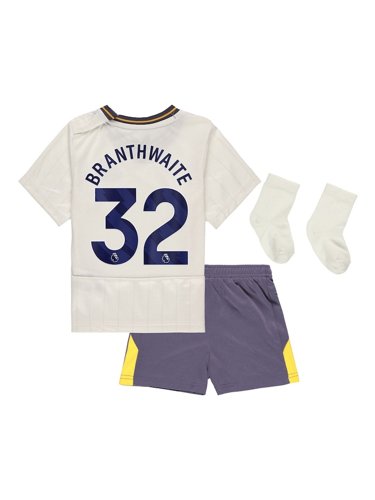 Castore White Everton Third Baby Kit 2024-25 Branthwaite 32 Football Shirt - Image 3 of 3