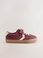 Red Burgundy Standard Fit (F) Touch Fastening Elastic Lace Trainers - Image 2 of 6