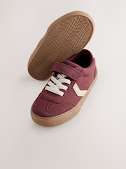 Red Burgundy Standard Fit (F) Touch Fastening Elastic Lace Trainers - Image 4 of 6