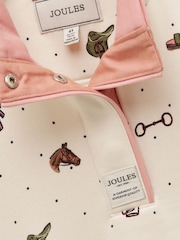 Joules Girls' Burnham Cream Funnel Neck Sweatshirt - Image 3 of 4