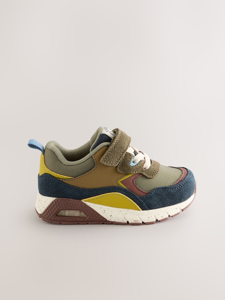 Green Khaki Elastic Lace Trainers - Image 2 of 5