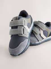 Navy Blue Touch Fastening Light Up Trainers - Image 3 of 6