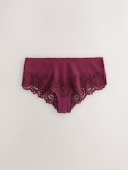 Blue/Pink Hipster Lacetop Rib Knickers 3 Pack - Image 7 of 11