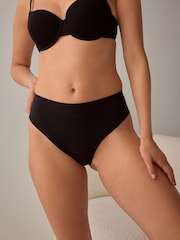 Black High Rise High Leg No VPL Tummy Control Shaping Knickers - Image 1 of 7
