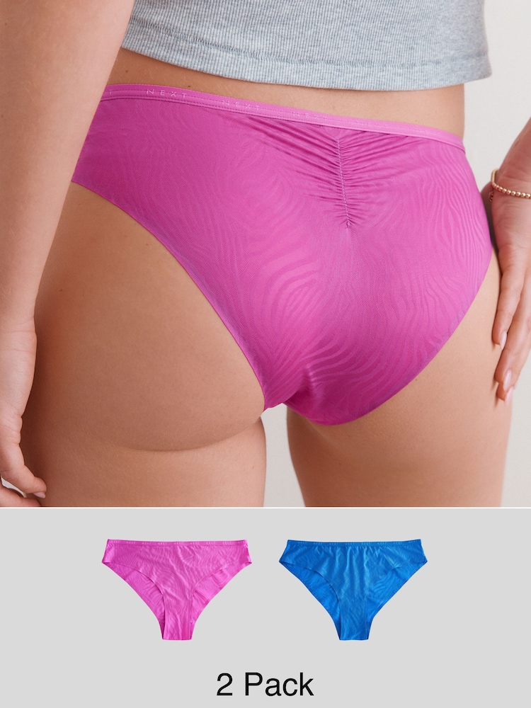 ألوان زاهية - No VPL Zebra Print Knickers 2 Pack - صورة 1 من 12 ألوان زاهية - No VPL Zebra Print Knickers 2 Pack - صورة 1 من 12