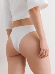 Cream/Pink/Black Brazilian Cotton Rich No VPL Knickers 3 Pack - Image 10 of 11