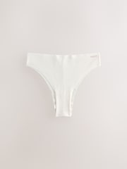 Cream/Pink/Black Brazilian Cotton Rich No VPL Knickers 3 Pack - Image 4 of 11