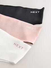 Cream/Pink/Black Brazilian Cotton Rich No VPL Knickers 3 Pack - Image 6 of 11