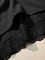 Black Full Brief Stoma Cotton Lace Knickers 3 Pack - Image 6 of 7