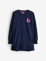 B by Ted Baker Navy Longline Sweatshirt - Image 7 of 10
