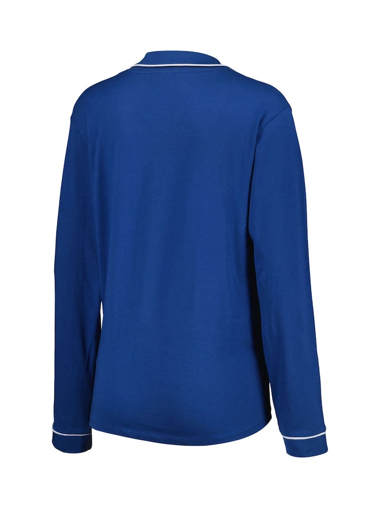 Fanatics Womens Blue Chelsea Button Through 100% Cotton Pyjamas - Image 2 of 3