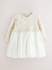 Baker by Ted Baker Knitted Glitter Mesh Mockable Dress - Image 1 of 5