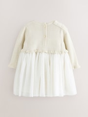 Baker by Ted Baker Knitted Glitter Mesh Mockable Dress - Image 2 of 5