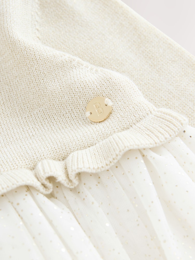 Baker by Ted Baker Knitted Glitter Mesh Mockable Dress - Image 5 of 5