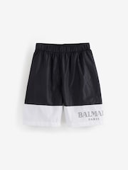 أسود - Balmain Logo Swim Shorts - صورة 1 من 6