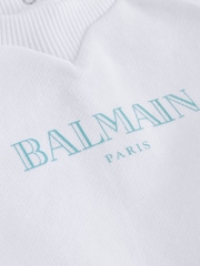 Balmain Baby Logo Crew Neck White Sweatshirt - Image 5 of 5