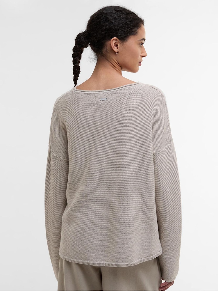 Barbour® Cream 100% Cotton Marine Jumper - Image 2 of 5