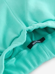 Balmain Green Palm Tree Logo Jersey Shorts - Image 3 of 6