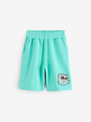 Balmain Green Palm Tree Logo Jersey Shorts - Image 6 of 6