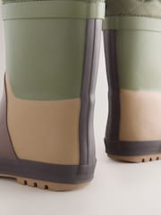 Brown Colourblock Warm Lined Cuff Wellies - Image 4 of 5