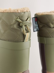 Brown Colourblock Warm Lined Cuff Wellies - Image 5 of 5