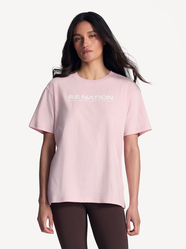P.E Nation Pink Aero Short Sleeve T-Shirt - Image 1 of 4