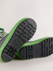 Black/Green Minecraft Warm Lined Cuff Wellies - Image 6 of 6
