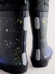 Blue Galaxy Warm Lined Cuff Wellies - Image 4 of 5
