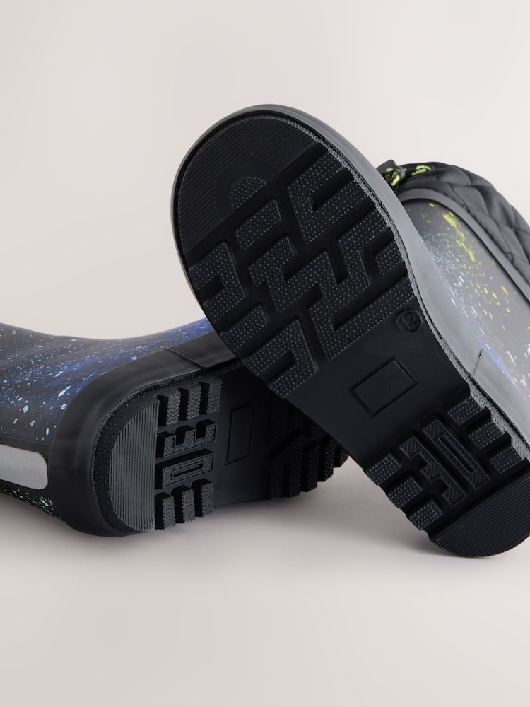 Blue Galaxy Warm Lined Cuff Wellies - Image 5 of 5
