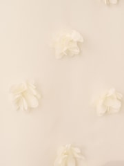 Adrianna Papell Crew Neck All Over 3D Flower Chiffon Top - Image 7 of 7