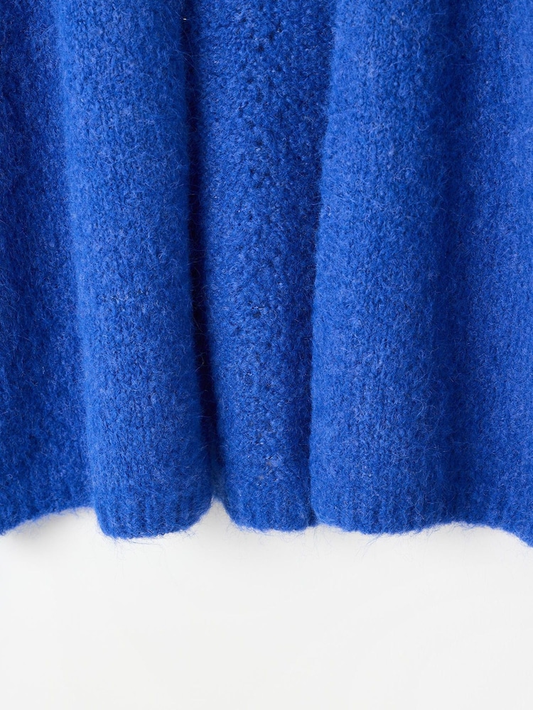 Oliver Bonas Blue Fluffy Knitted Cardigan - Image 6 of 6