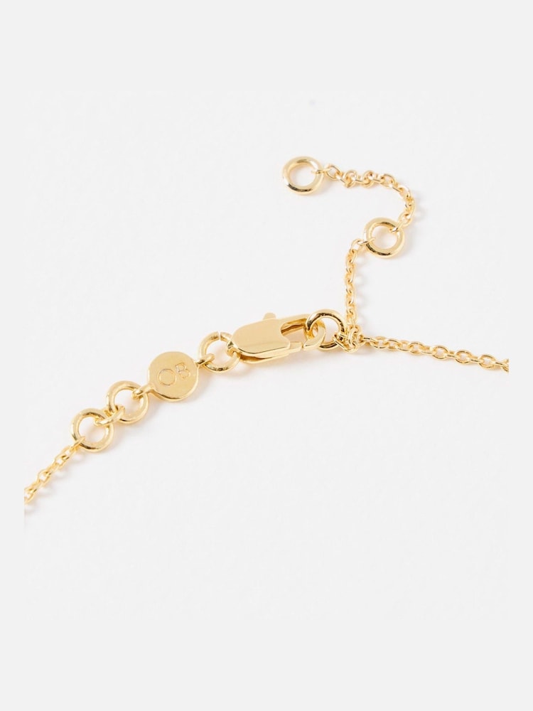 Oliver Bonas Green Gina Onyx Gold Plated Pendant Necklace - Image 3 of 3