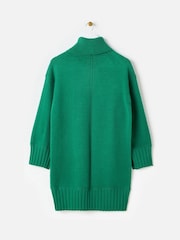 Oliver Bonas Green Forest Roll Neck Knitted Jumper Dress - Image 2 of 6