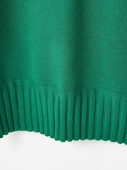 Oliver Bonas Green Forest Roll Neck Knitted Jumper Dress - Image 6 of 6