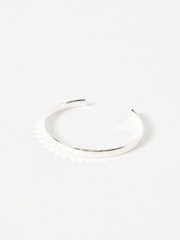 Oliver Bonas Silver Tone Donna Disco Textured Bangle - Image 1 of 3