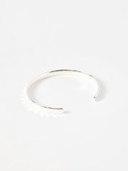 Oliver Bonas Silver Tone Donna Disco Textured Bangle - Image 2 of 3