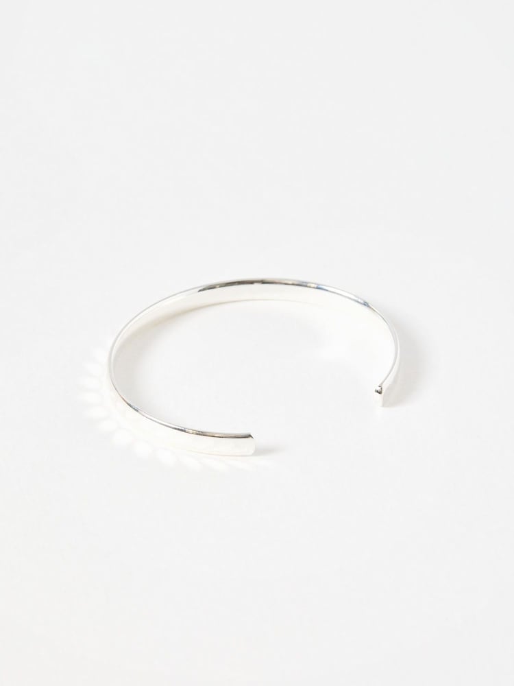 Oliver Bonas Silver Tone Donna Disco Textured Bangle - Image 2 of 3