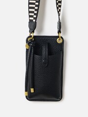 Oliver Bonas Black Geometric Crossbody Phone Bag - Image 3 of 7