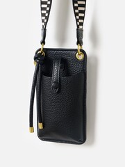 Oliver Bonas Black Geometric Crossbody Phone Bag - Image 4 of 7