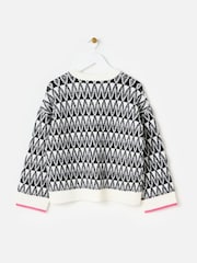 Oliver Bonas Black Zig Zag Knitted Jumper - Image 5 of 9