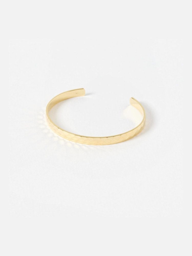 Oliver Bonas Gold Tone Mellina Textured Bangle - Image 1 of 3 Oliver Bonas Gold Tone Mellina Textured Bangle - Image 1 of 3