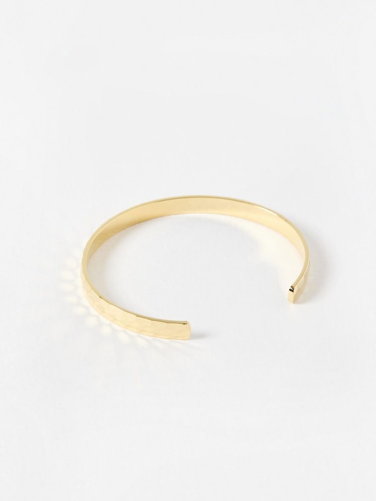 Oliver Bonas Gold Tone Mellina Textured Bangle - Image 2 of 3
