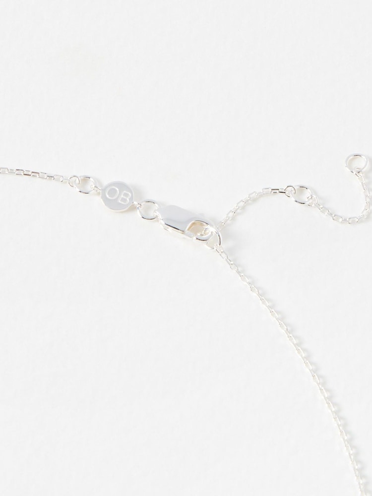 Oliver Bonas Green Verda Onyx Silver Pendant Necklace - Image 3 of 3