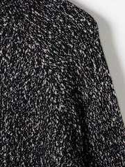 Oliver Bonas Black Sparkle Roll Neck Knitted Jumper - Image 6 of 8