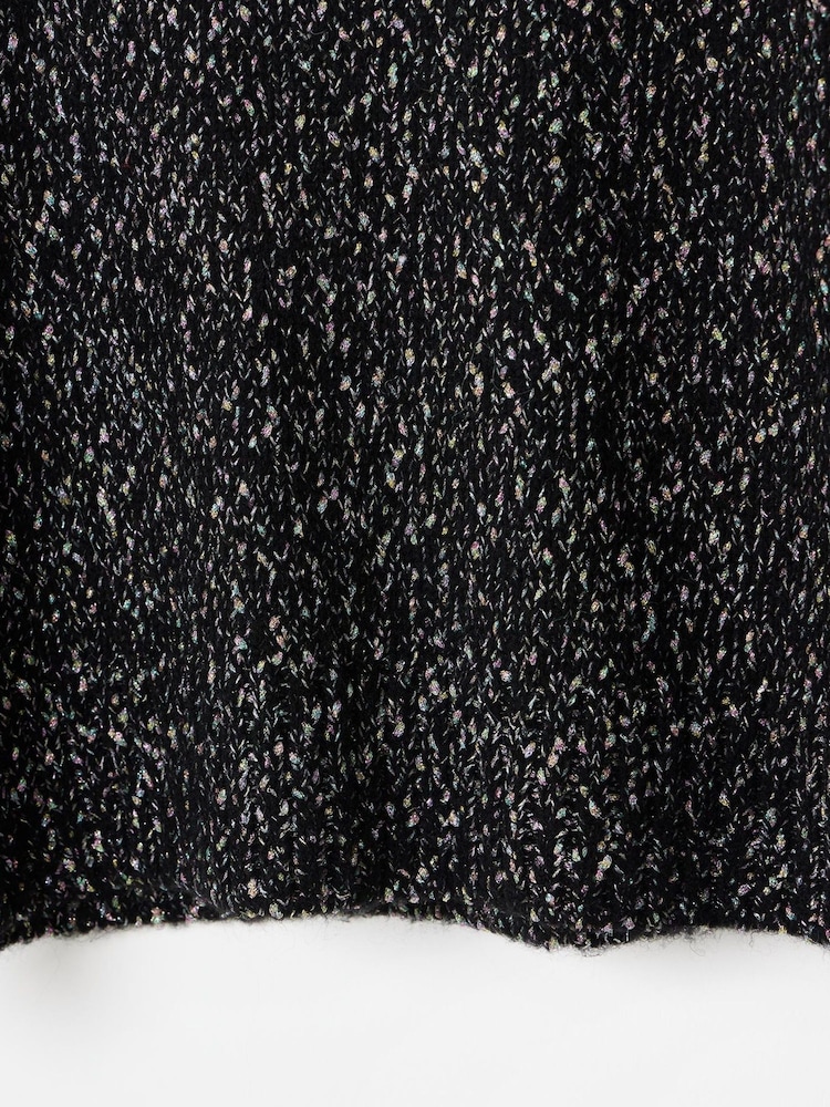 Oliver Bonas Black Sparkle Roll Neck Knitted Jumper - Image 8 of 8 Oliver Bonas Black Sparkle Roll Neck Knitted Jumper - Image 8 of 8