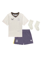 Castore White Baby Everton Third Kit 2024-25 Tarkowski 6 Football Shirt - Image 1 of 3