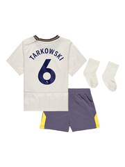 Castore White Baby Everton Third Kit 2024-25 Tarkowski 6 Football Shirt - Image 2 of 3