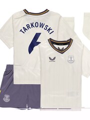Castore White Baby Everton Third Kit 2024-25 Tarkowski 6 Football Shirt - Image 3 of 3